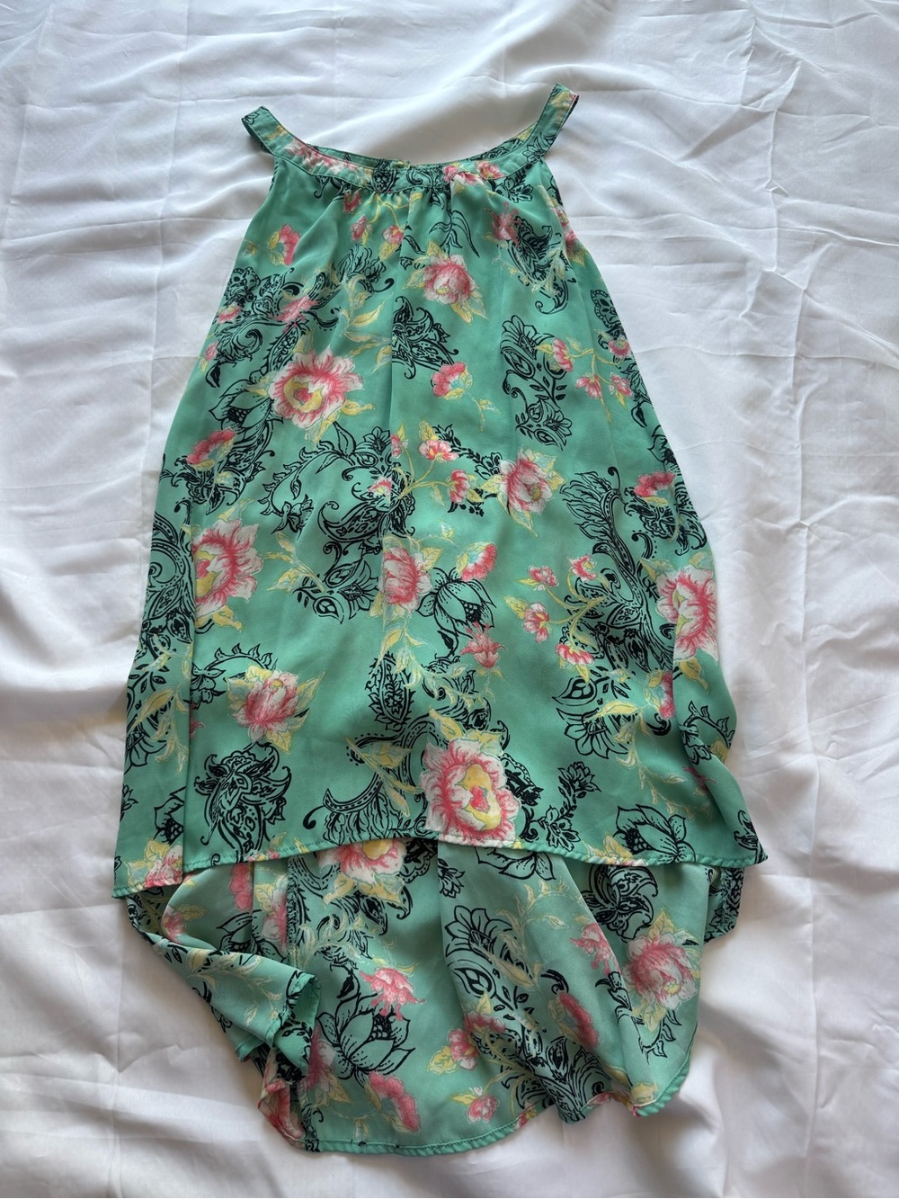 torrid Mint Green Floral High-Low Skirt